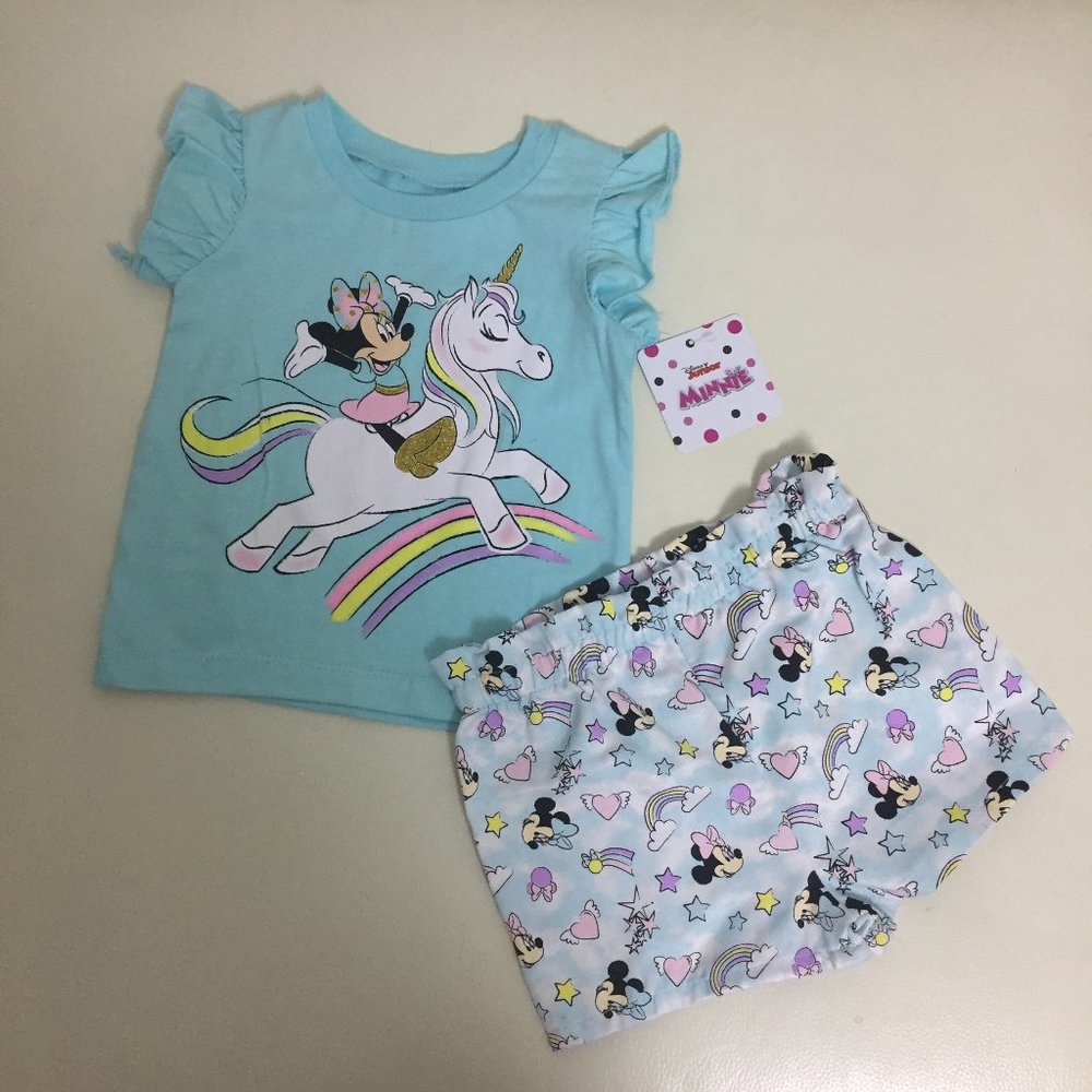 Disney Minnie Unicorn Shorts Set